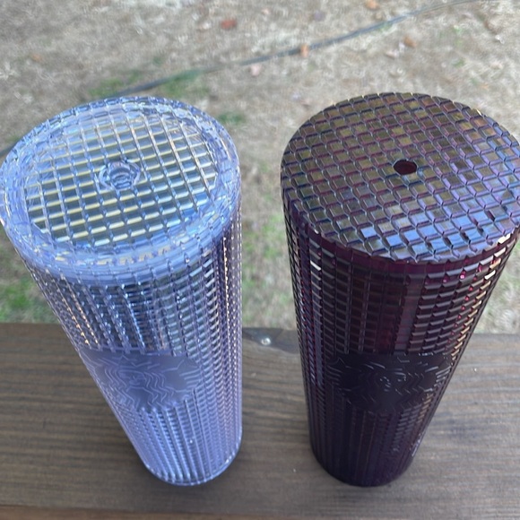 Starbucks Christmas 2020 Grid Disco Ball Venti Cup 24oz x2 - Picture 3 of 14